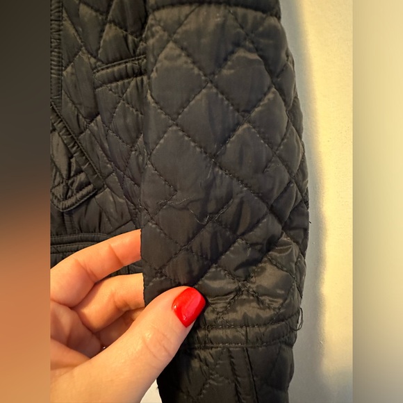 BURBERRY MOTO JACKET BLACK+CHECK SIZE MEDIUM WORN ONCE - Picture 2 of 5